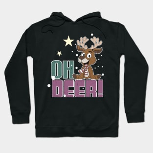 Christmas Holiday Oh Deer! Reindeer Hoodie